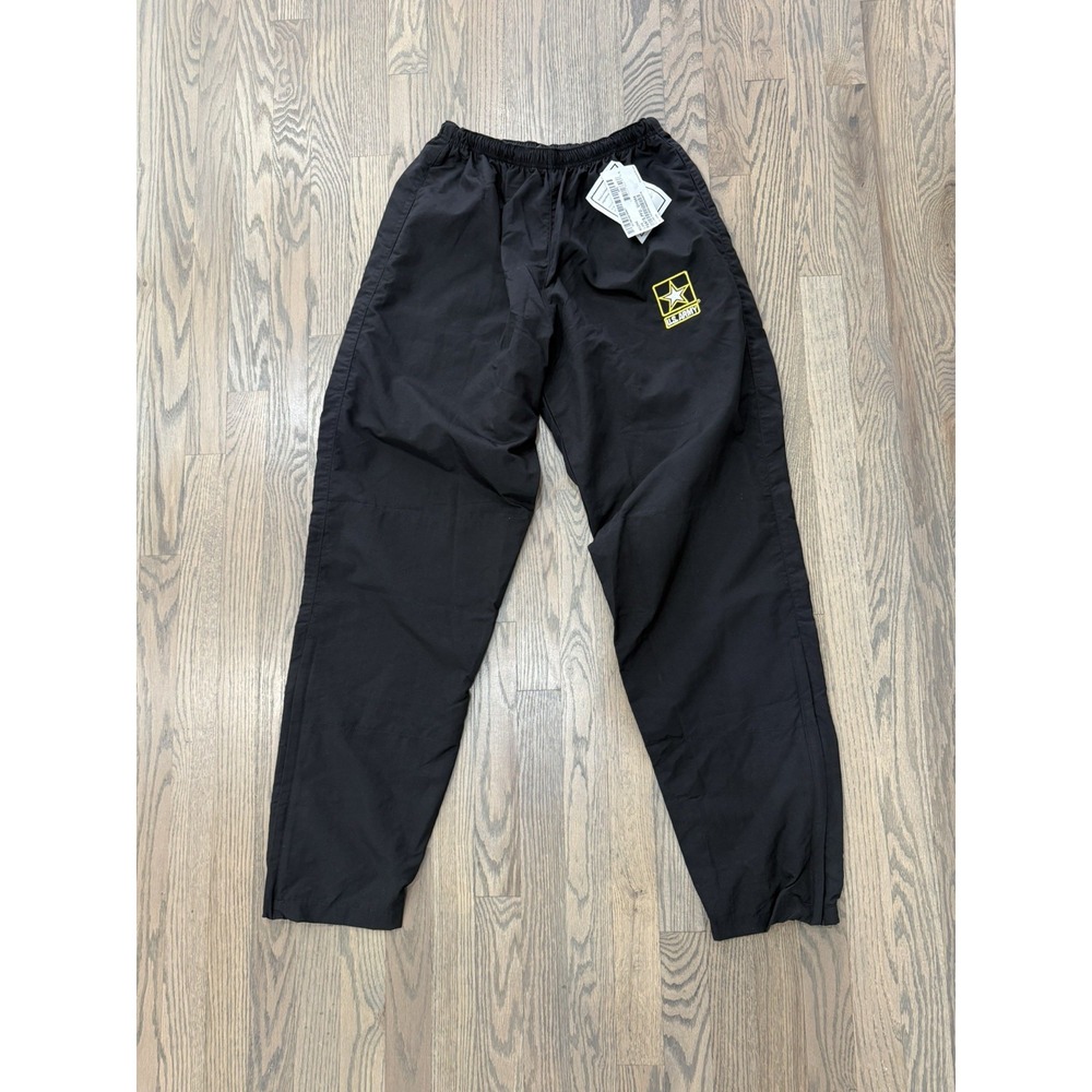 U.S. Army APFU Track Pants Mens Medium Black Nylon Running Gym Training NWT Y2K